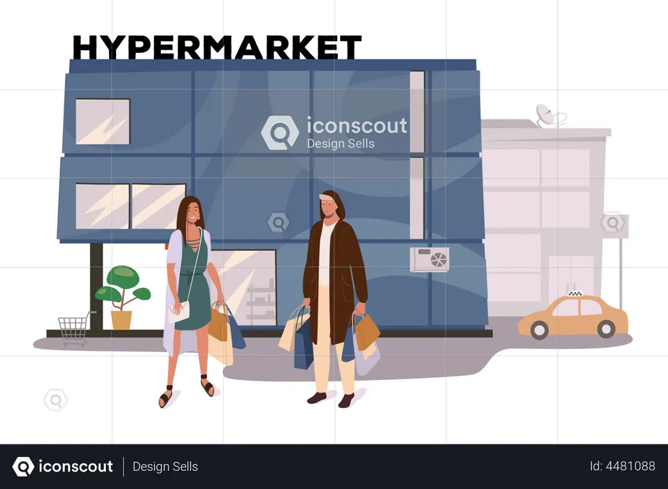 Hypermarkt  Illustration