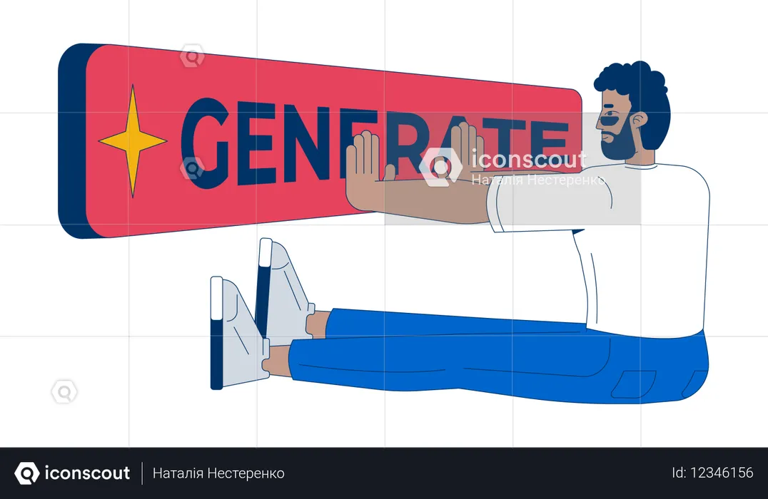 IA générative pour la génération de contenu  Illustration