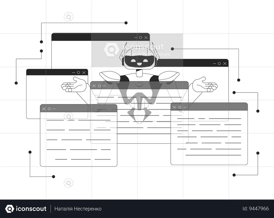 Gerenciamento de decisão de IA  Illustration