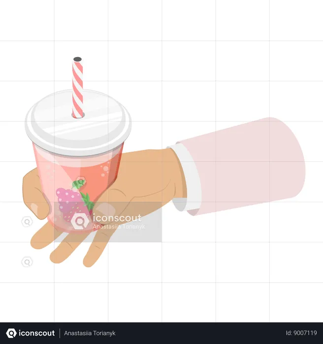 Ice Beverage  Illustration