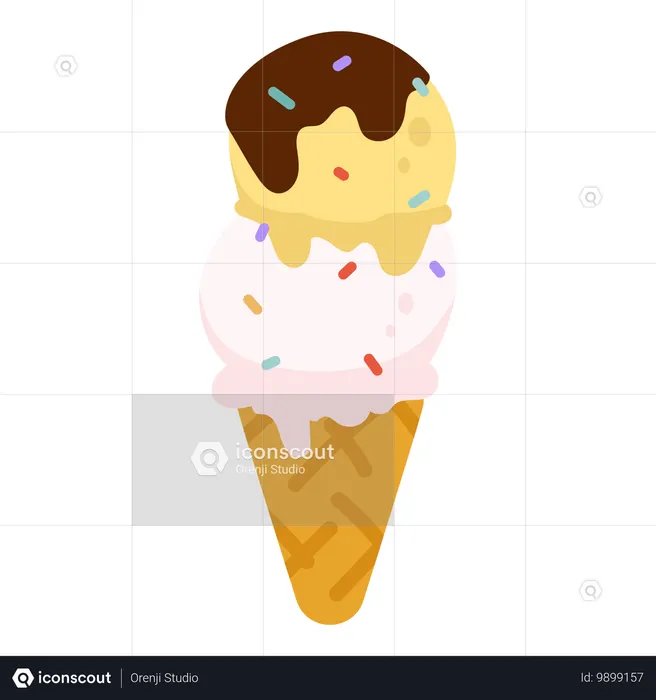 아이스크림 콘  일러스트레이션