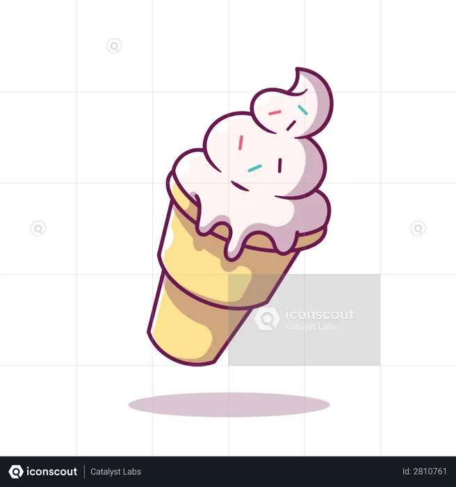 Ice cream cone  Illustration