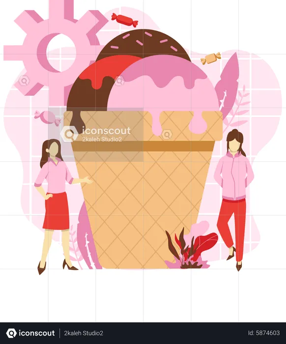 Ice Cream Cone  Illustration