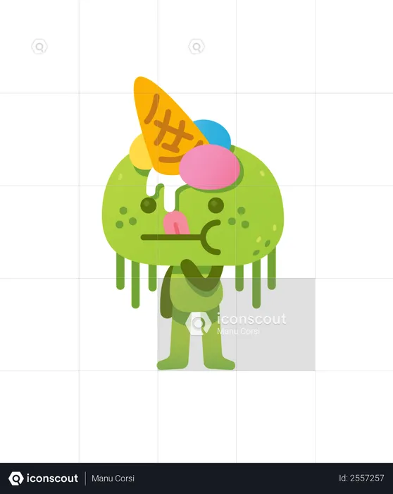 Ice Cream Monster  Illustration