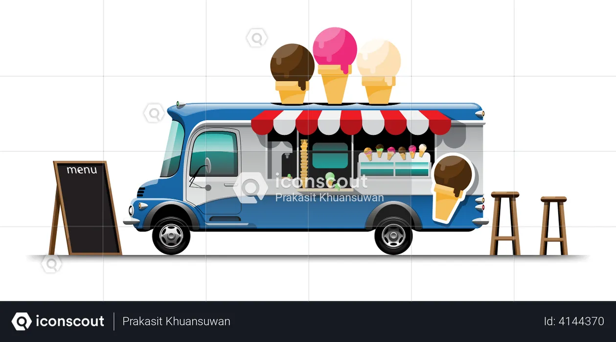 Ice Cream Truck  Illustration
