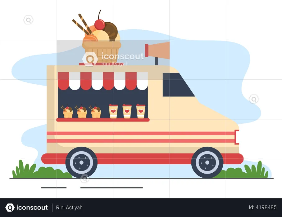 Ice cream Truck  Illustration