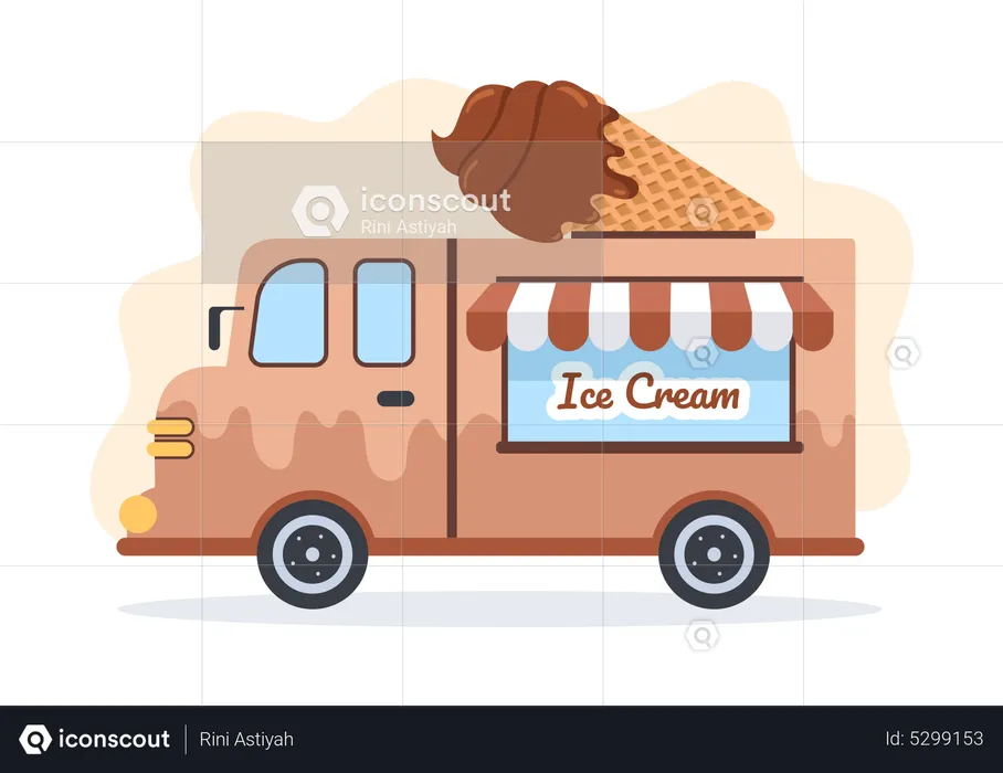 Ice Cream truck  Illustration