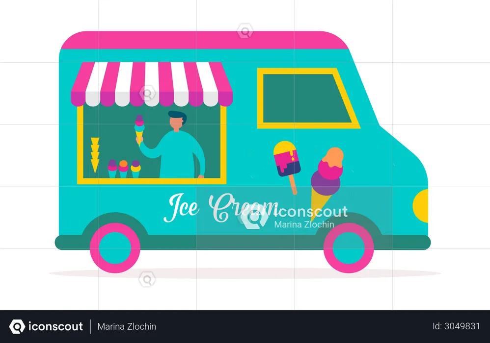 Ice cream van  Illustration
