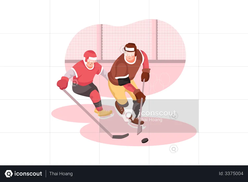 Ice Hockey Game  Illustration