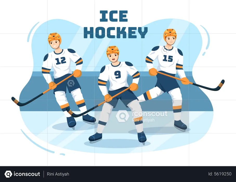 Ice Hockey  Illustration