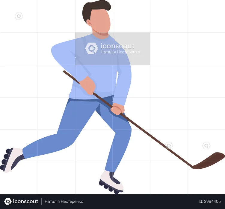 Ice Hockey player  Illustration