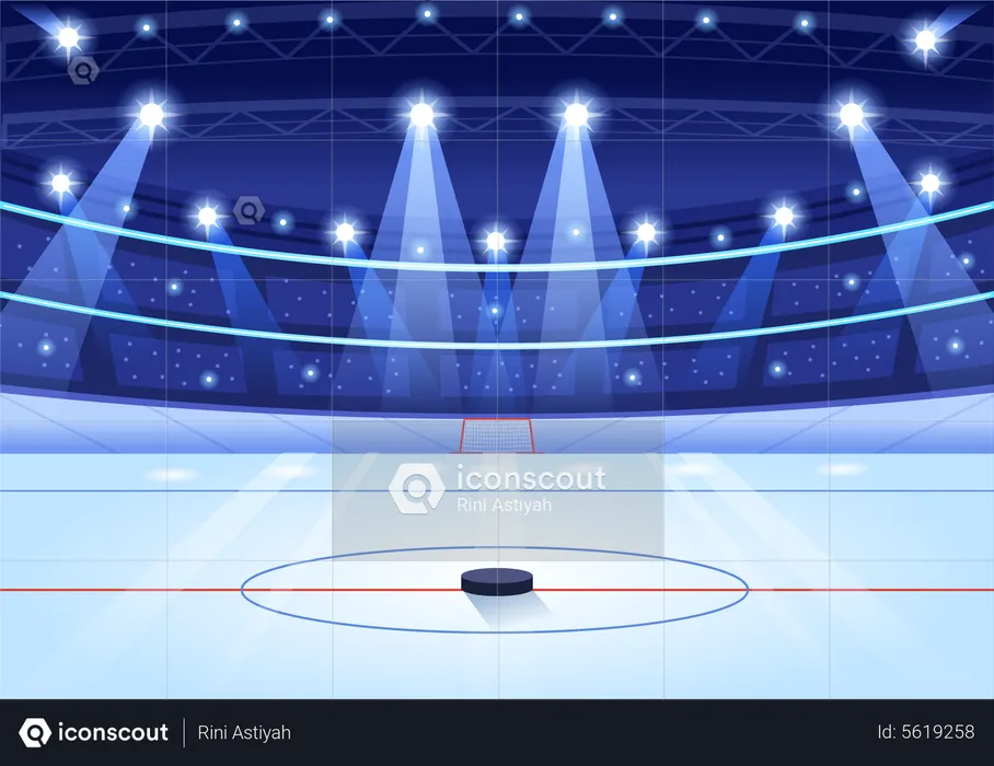 Ice Hockey Rink  Illustration