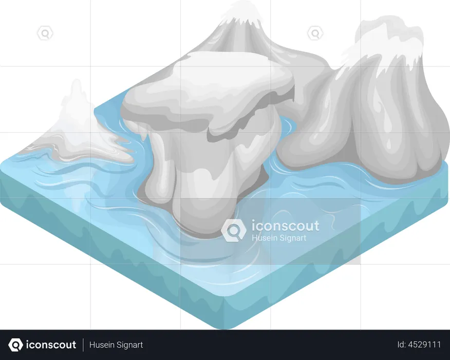 Ice mountains  Illustration