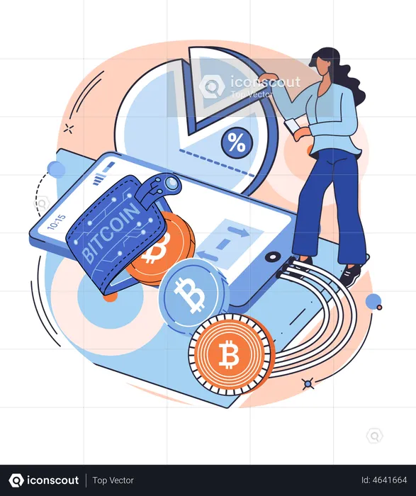 ICO blockchain  Illustration