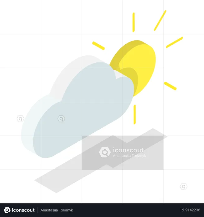 Icônes de prévisions météo  Illustration