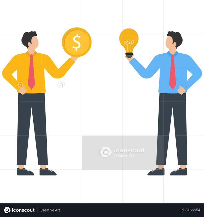 Idea and money exchange  Illustration
