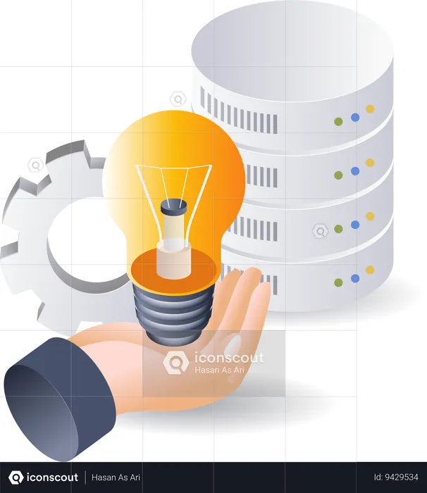 Idea of serving database server maintenance technology  Illustration
