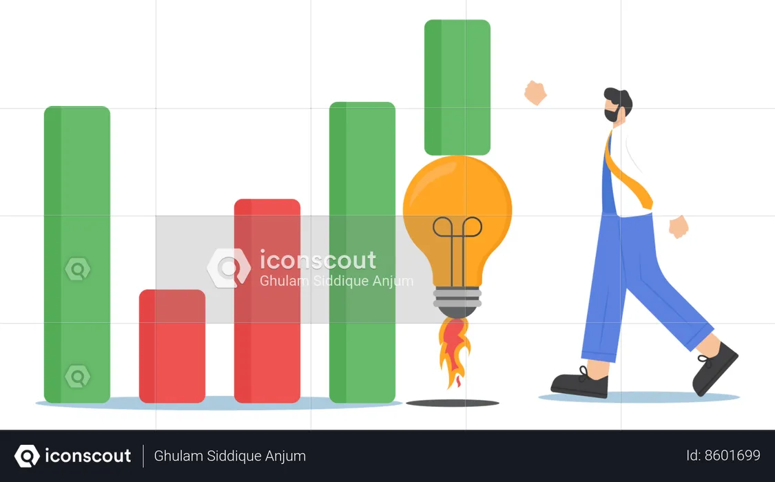 Idea to boost business sales  Illustration