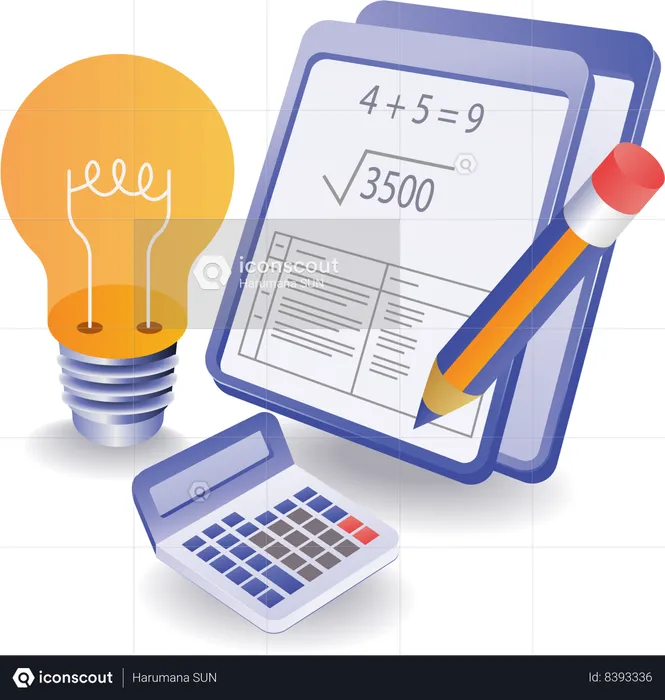 Ideas for learning maths equation  Illustration