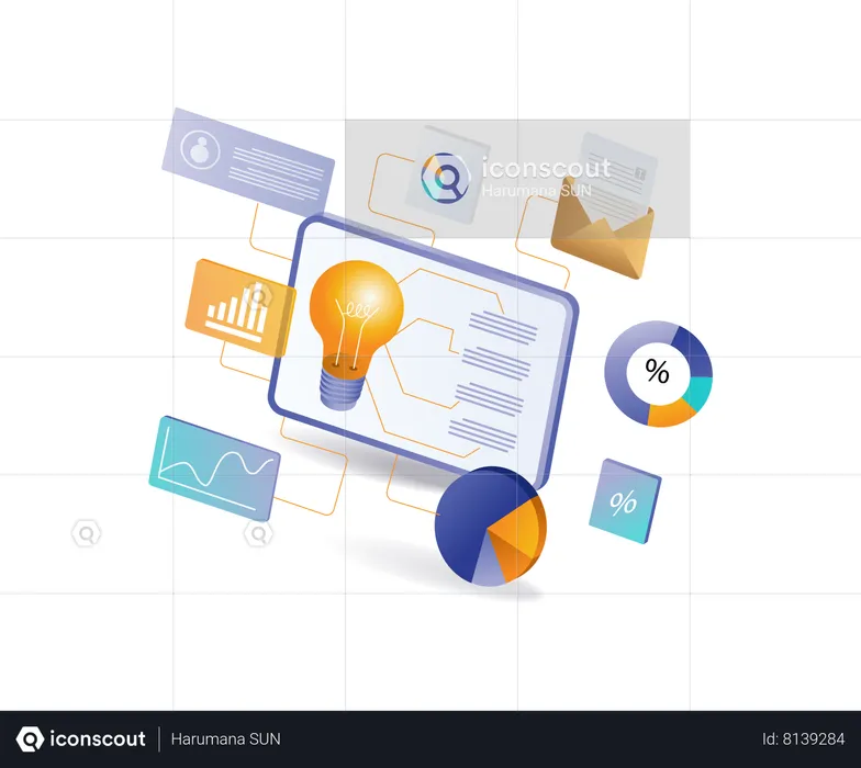 Idée d'infographie de développeur d'entreprise  Illustration