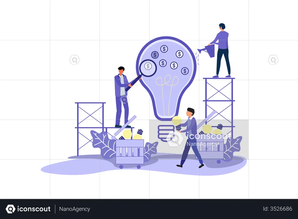 Ideen für Finanzwachstum  Illustration