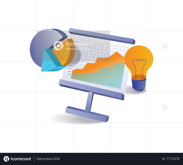 Ideia de análise de negócios de investimento  Ilustração