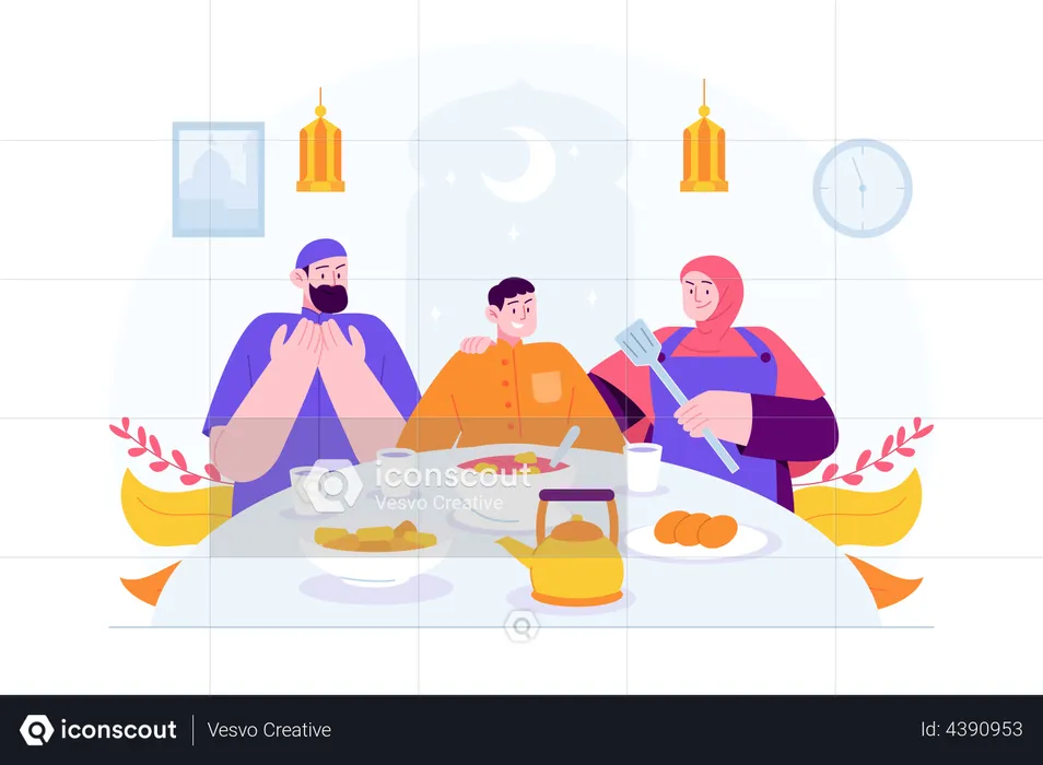 Iftar Party  Illustration