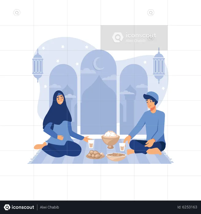 Iftar party  Illustration