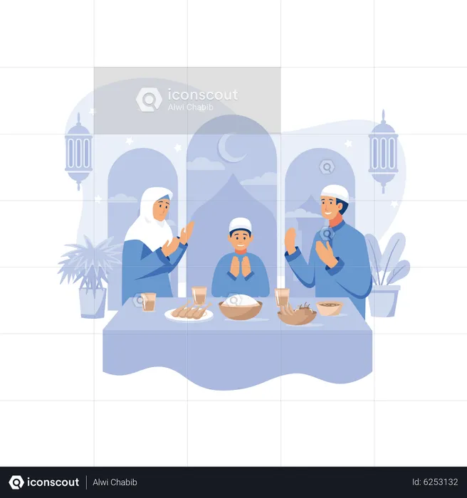 Iftar party  Illustration