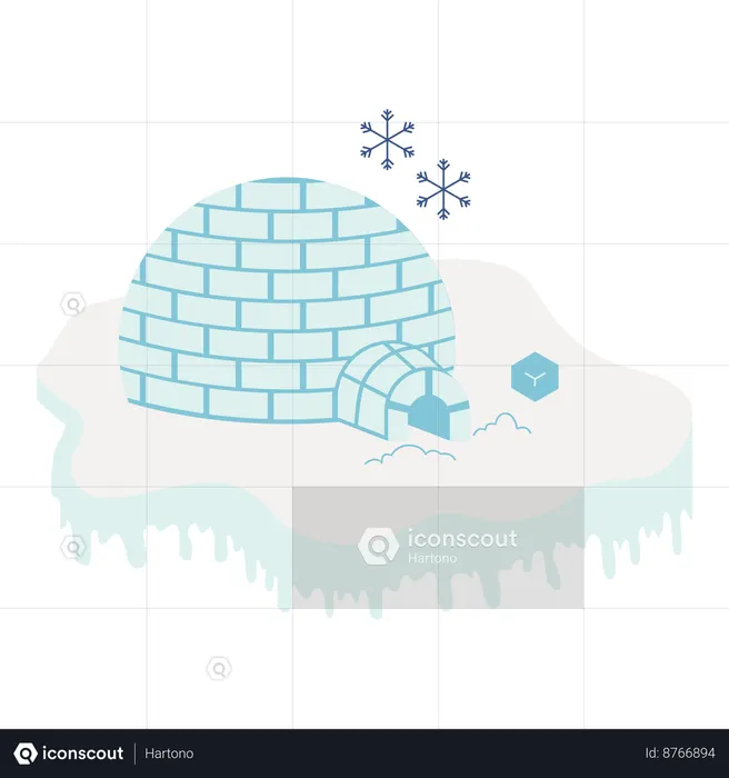 Igloo ice house  Illustration