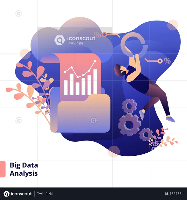 Illustration Big Data Analysis  Illustration