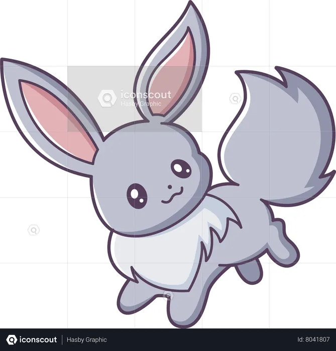 Illustration du personnage de lapin mignon  Illustration