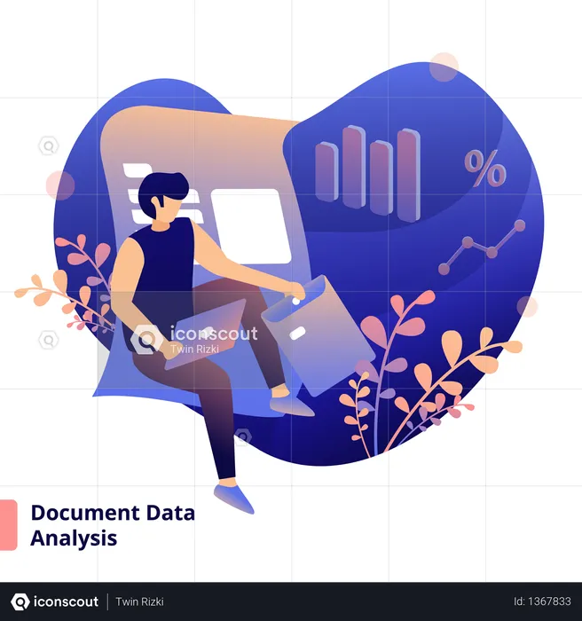 Illustration Document Data Analysis  Illustration