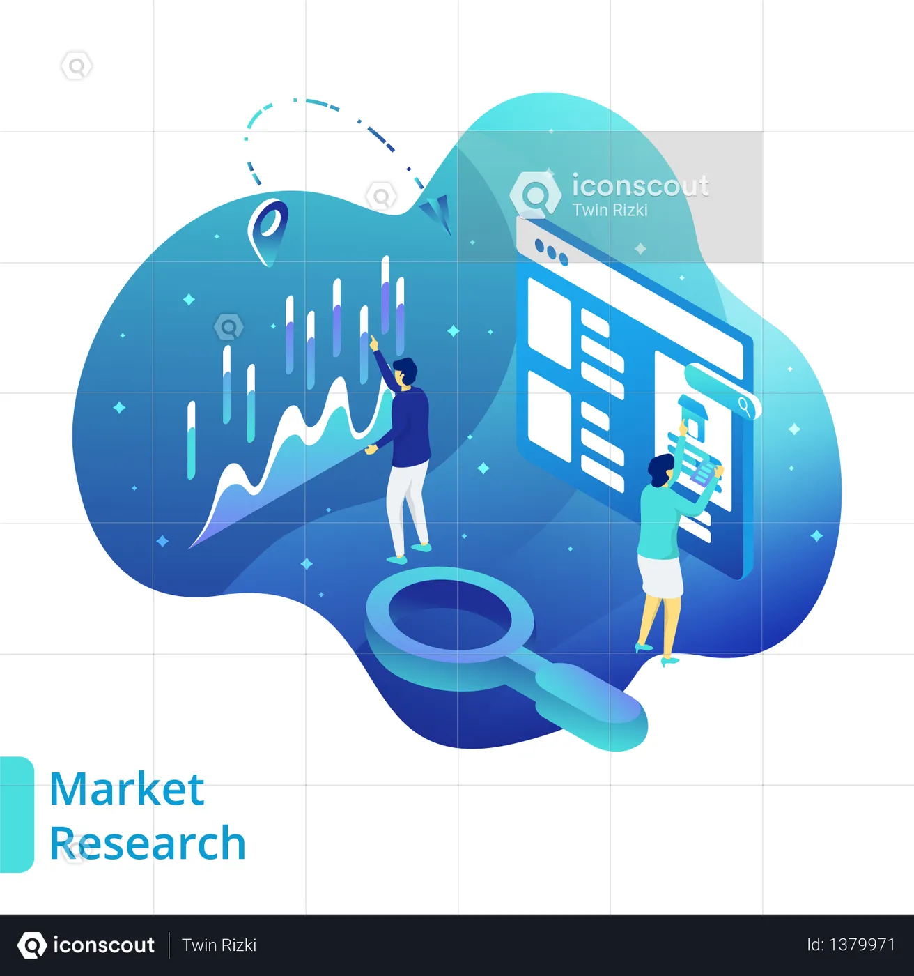 Illustration Market Research Illustration - Free Download Business ...