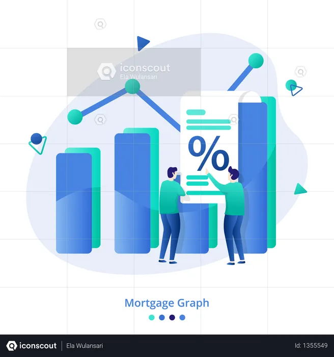 Illustration Mortgage Graph  Illustration