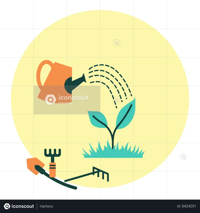 Ilustração vetorial da agricultura.  Ilustração