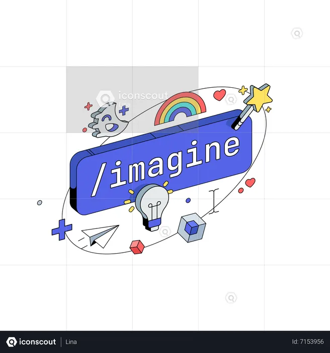 Imagine button command  Illustration