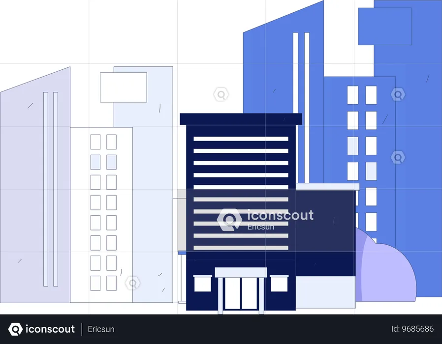 Immeuble de grande hauteur  Illustration