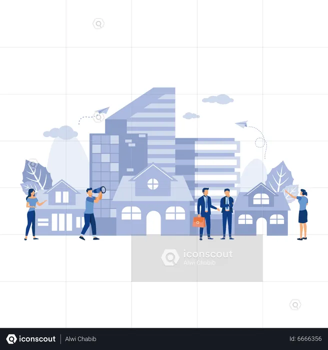 Immobilienmarkt  Illustration