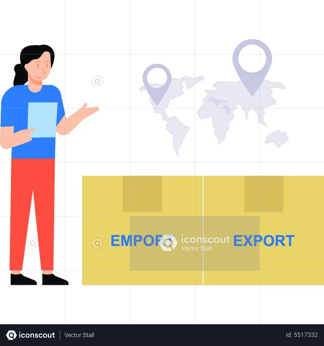 Import-Export-Dienst  Illustration