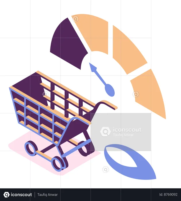 Impulsor de ventas de compras  Ilustración