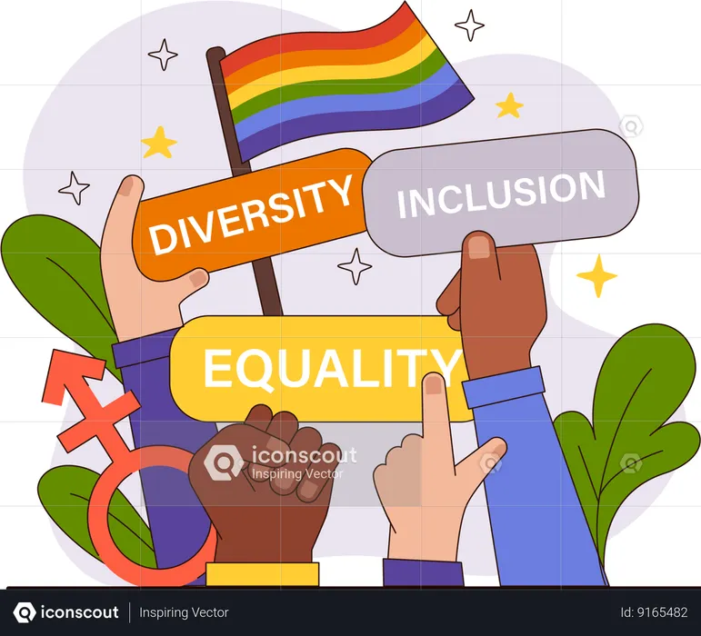 Inclusion society  Illustration