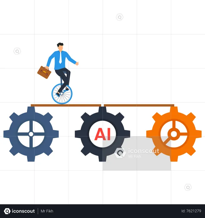 Incorporando IA no fluxo de trabalho  Ilustração