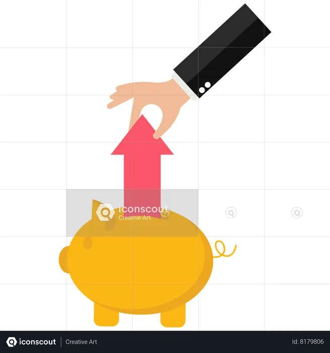Increase increase savings assets  Illustration