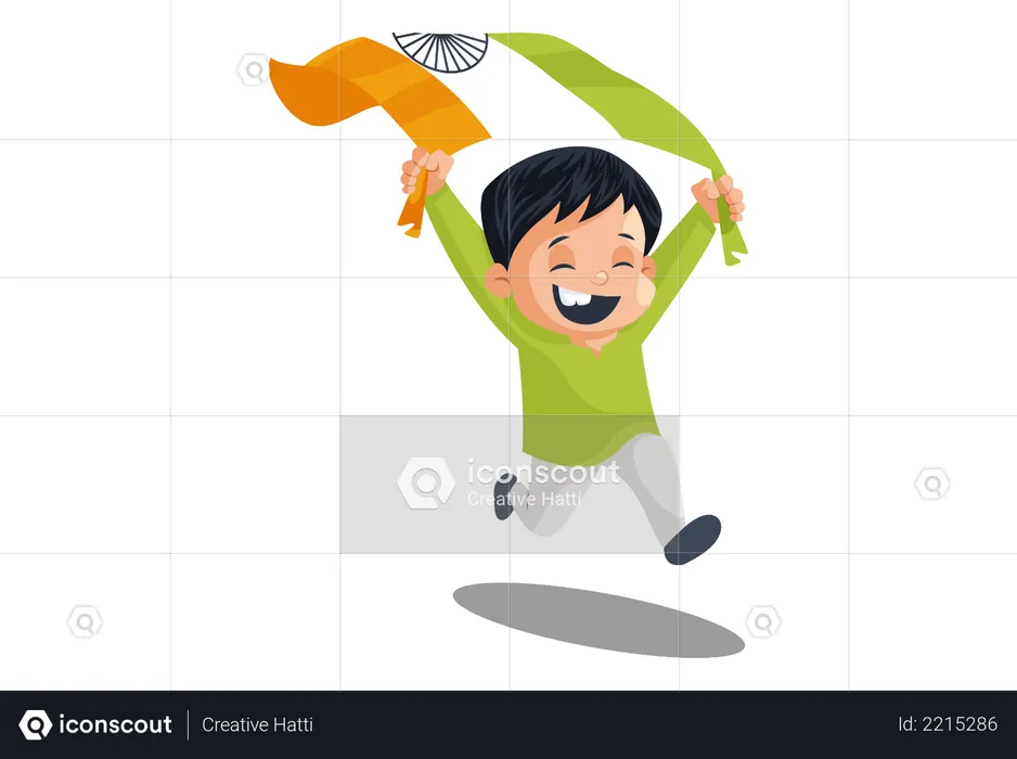 Best Premium Indian Boy running holding Indian flag Illustration download in PNG & Vector format Best Premium Indian Boy running holding Indian flag Illustration download in PNG & Vector format