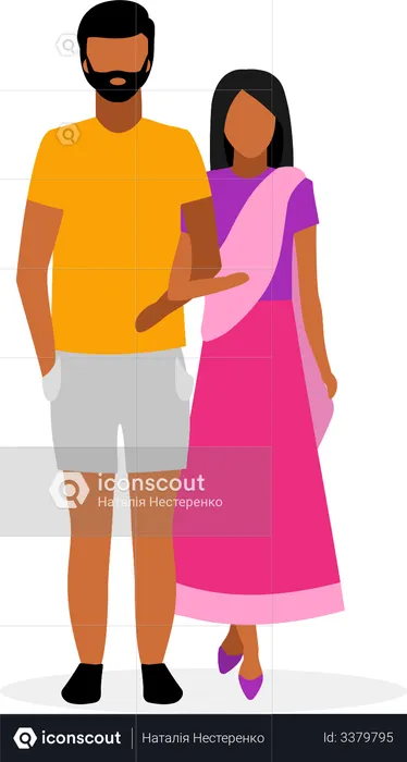 Indian family  Illustration