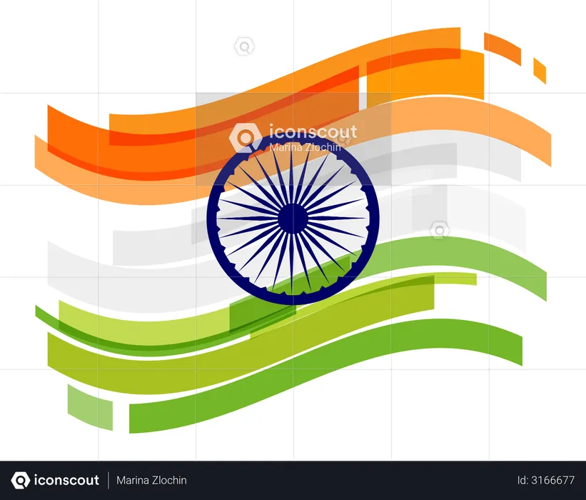 Indian Flag  Illustration