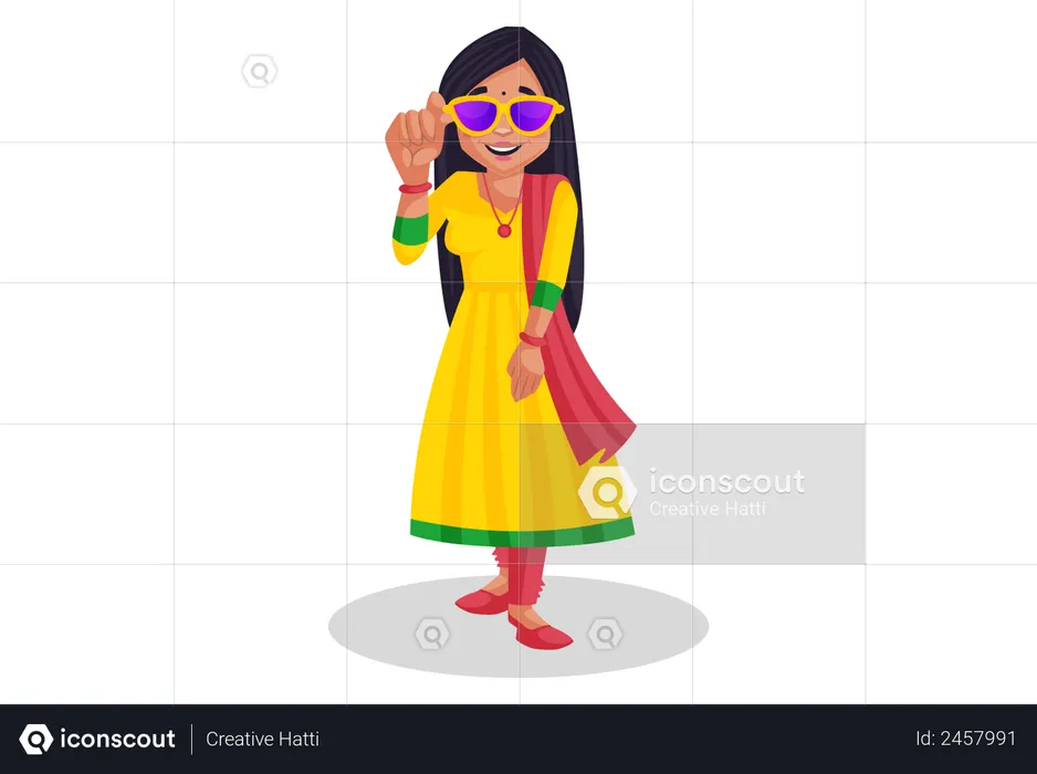 Indian girl  Illustration