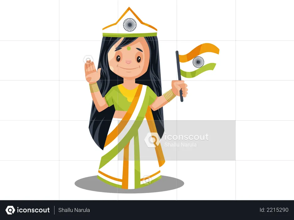 Best Premium Indian goddess with Indian Flag Illustration download in PNG & Vector format Best Premium Indian goddess with Indian Flag Illustration download in PNG & Vector format