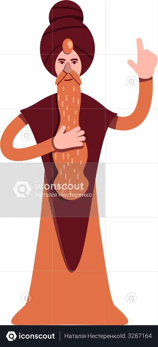 Indian guru  Illustration
